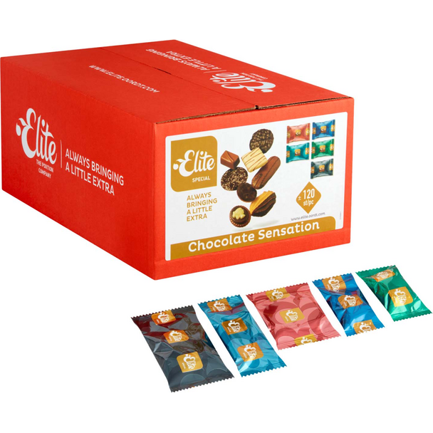 Biscuits Chocolate Sensations assortiment Elite - Carton de 120 pièces
