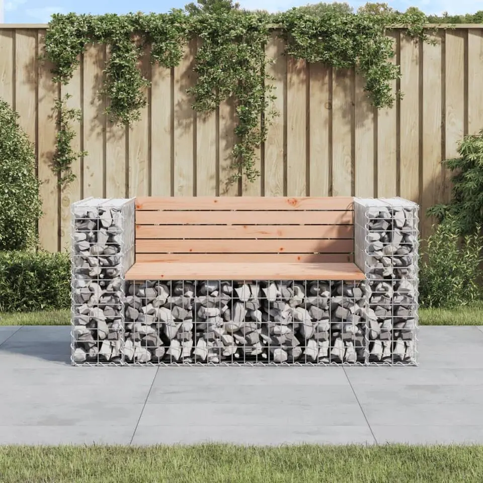 vidaXL - Tuintbank schanskorfontwerp - Massief douglashout - 143x71x65.5 cm