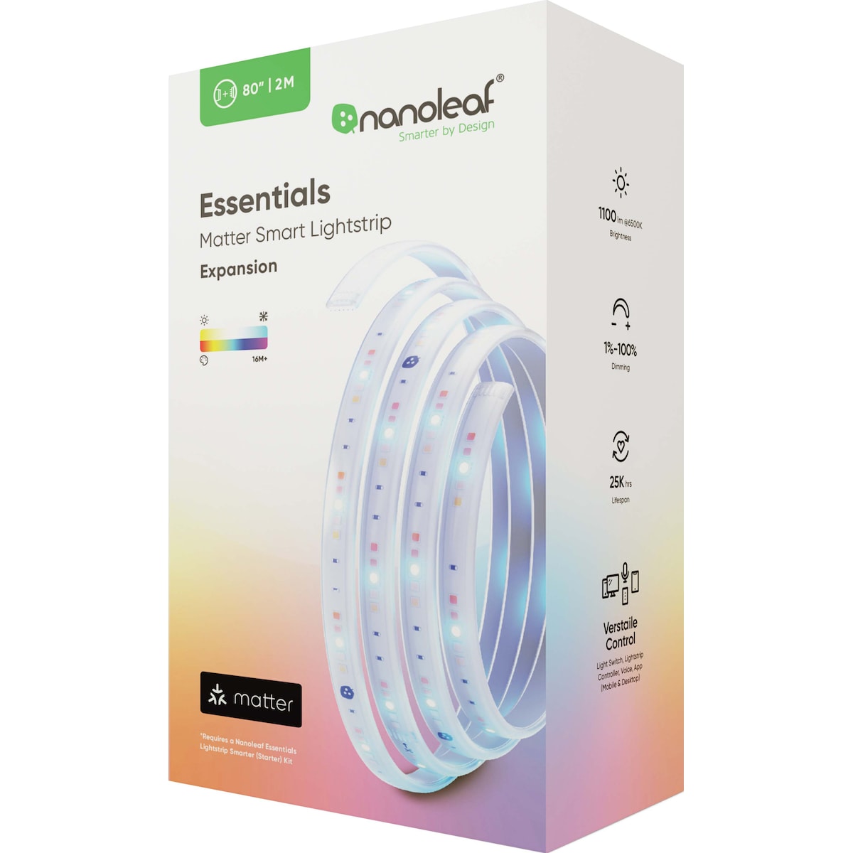 Nanoleaf Essentials Matter lysstripe utvidelsespakke (2m)