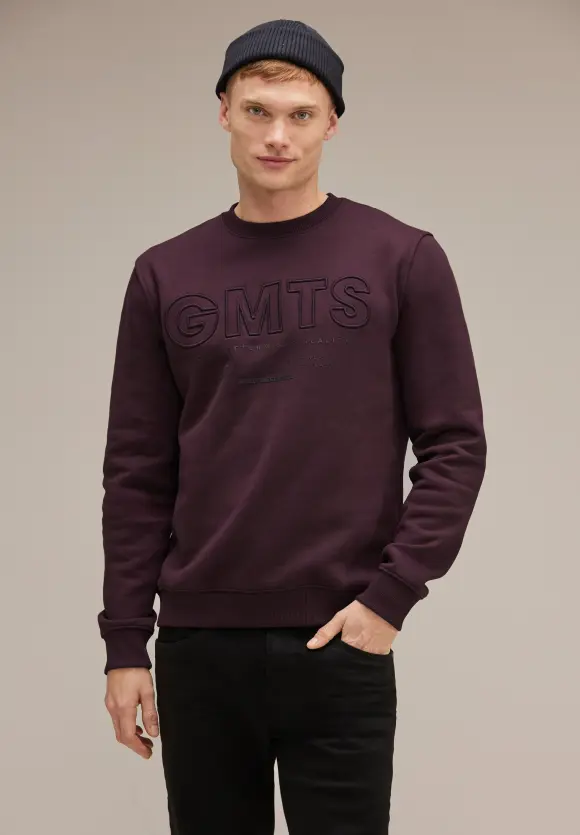 Sweatshirt mit Wording - ink red