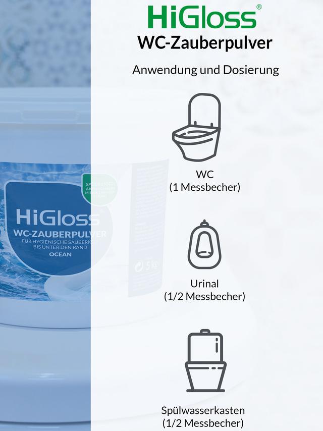 WC Zauber Pulver 5 kg mit Schmutzfinder