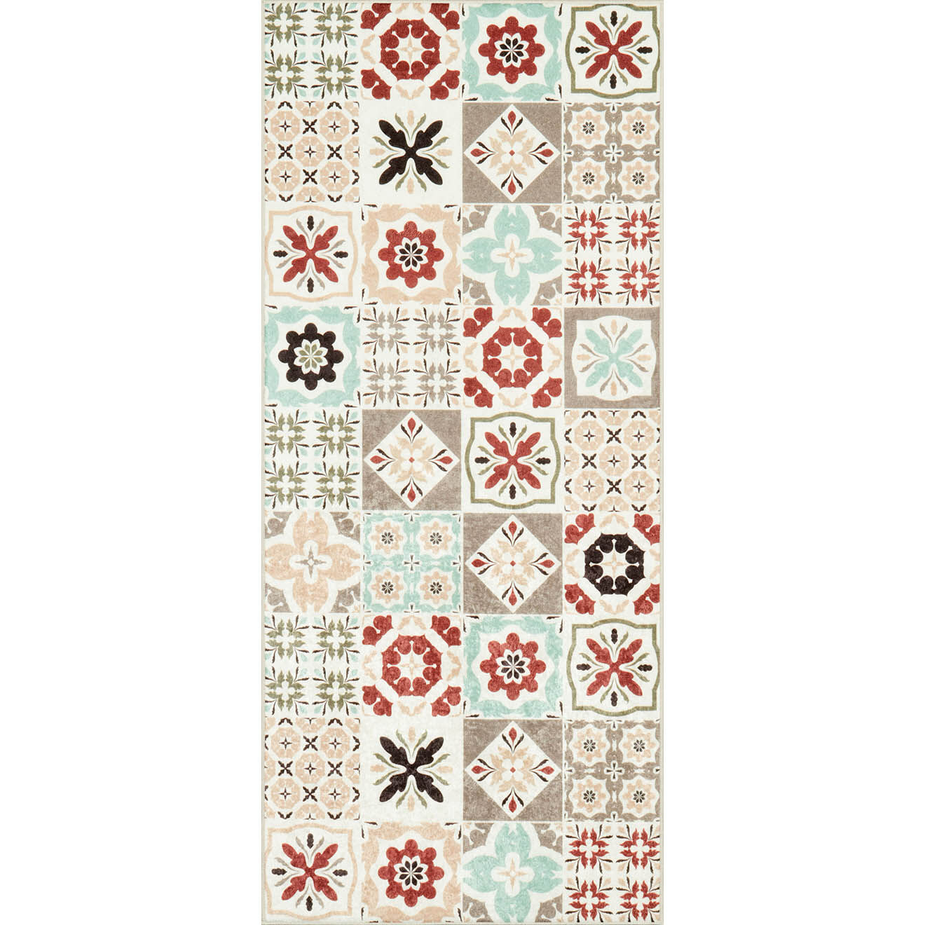 Nazar Rugs Tapis Azulejo 756 multicolore - 50x100 cm