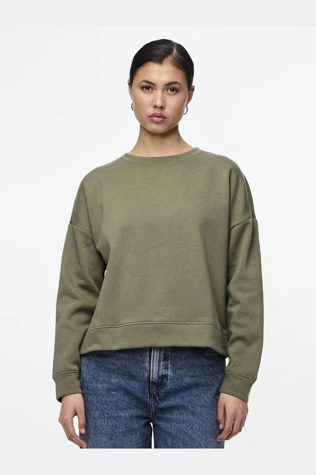 Pieces Pcchilli Ls Sweat 3934553 deep lichen green