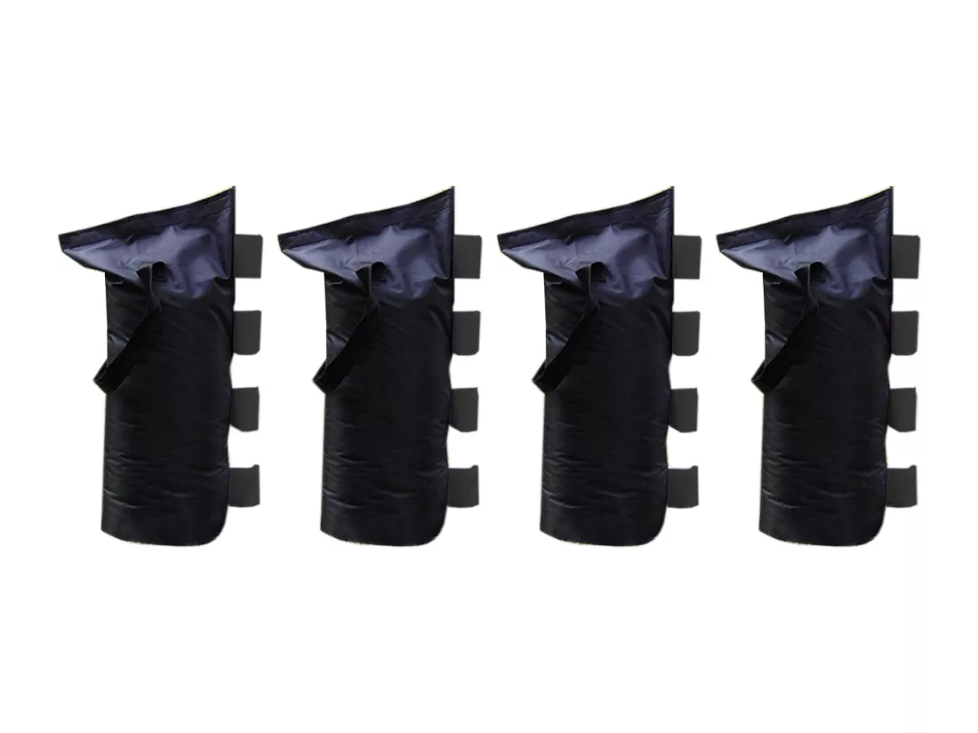 4 Sacs Lestage Fixation Tonnelle Pavillon Noir Velcro 48x22,5