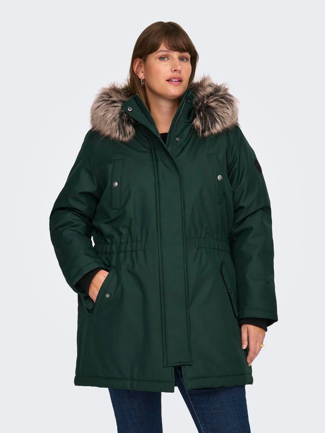 CARIRENA Langer Parka Scarab