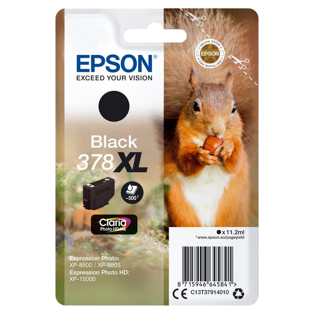 Epson blækpatron Claria Photo HD 378XL Sort