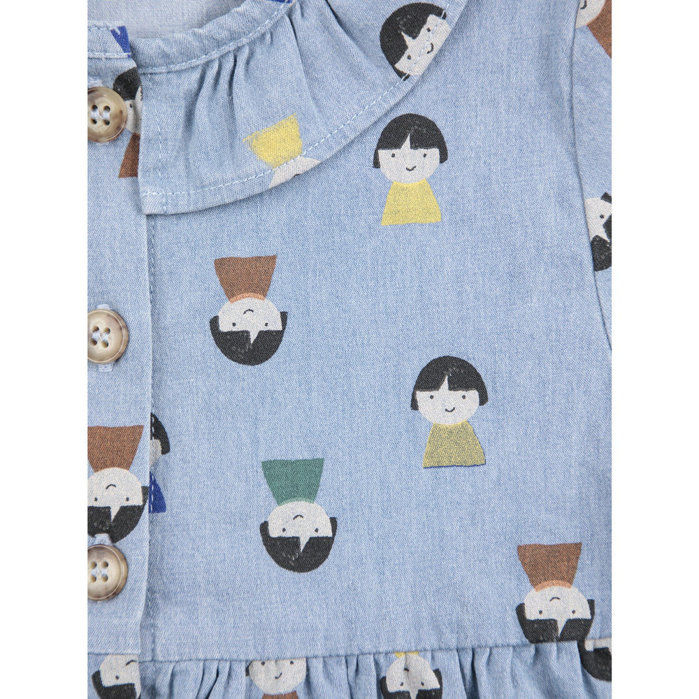 Køb Bobo Choses Light Blue Game Pawns All Over Light Denim Kjole