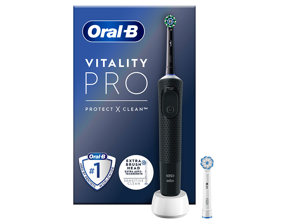 ESCOVA DE DENTES ELÉTRICA ORAL-B VITAL PRO CROSS ACTION PRETO