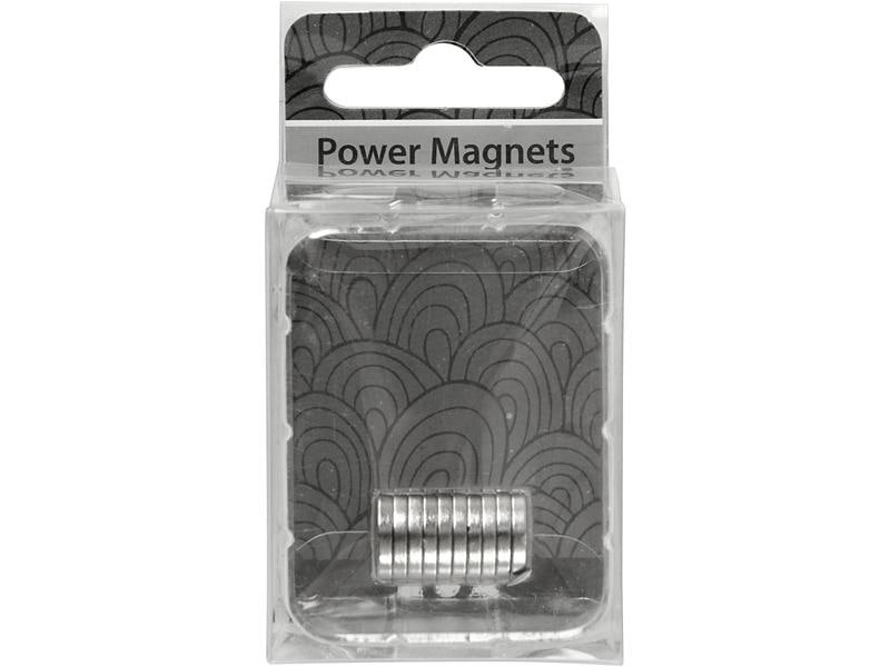 Creativ Company Haftmagnet Power 10 mm, 10 Stück Kraftvolle Magnete