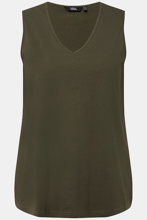 Top, Classic, V-Ausschnitt, ärmellos