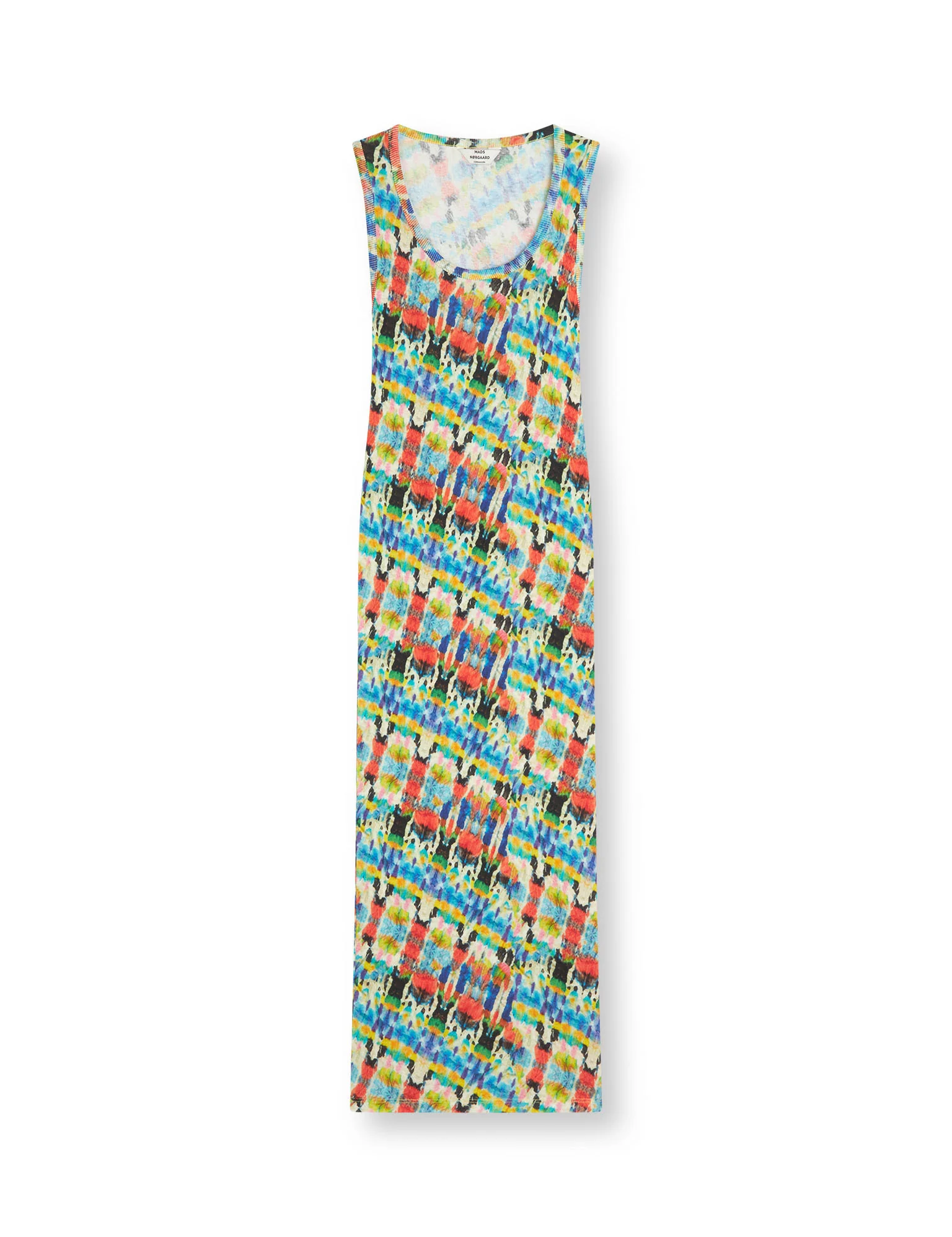 Mads Nørgaard  2X2 Cotton Ama kjole - Blur Fleur Aop/Lemon Zest