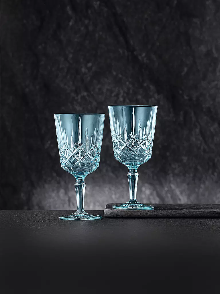 NACHTMANN Cocktail- / Weinglas 2er Set 355ml NOBLESSE Aqua hellblau