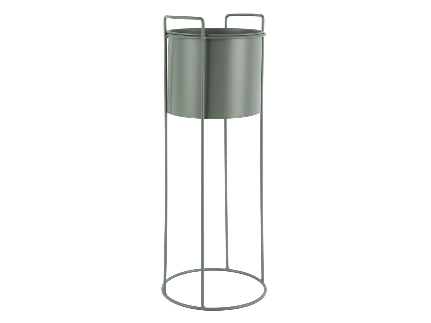 Plant pot set Essence round iron jungle green
