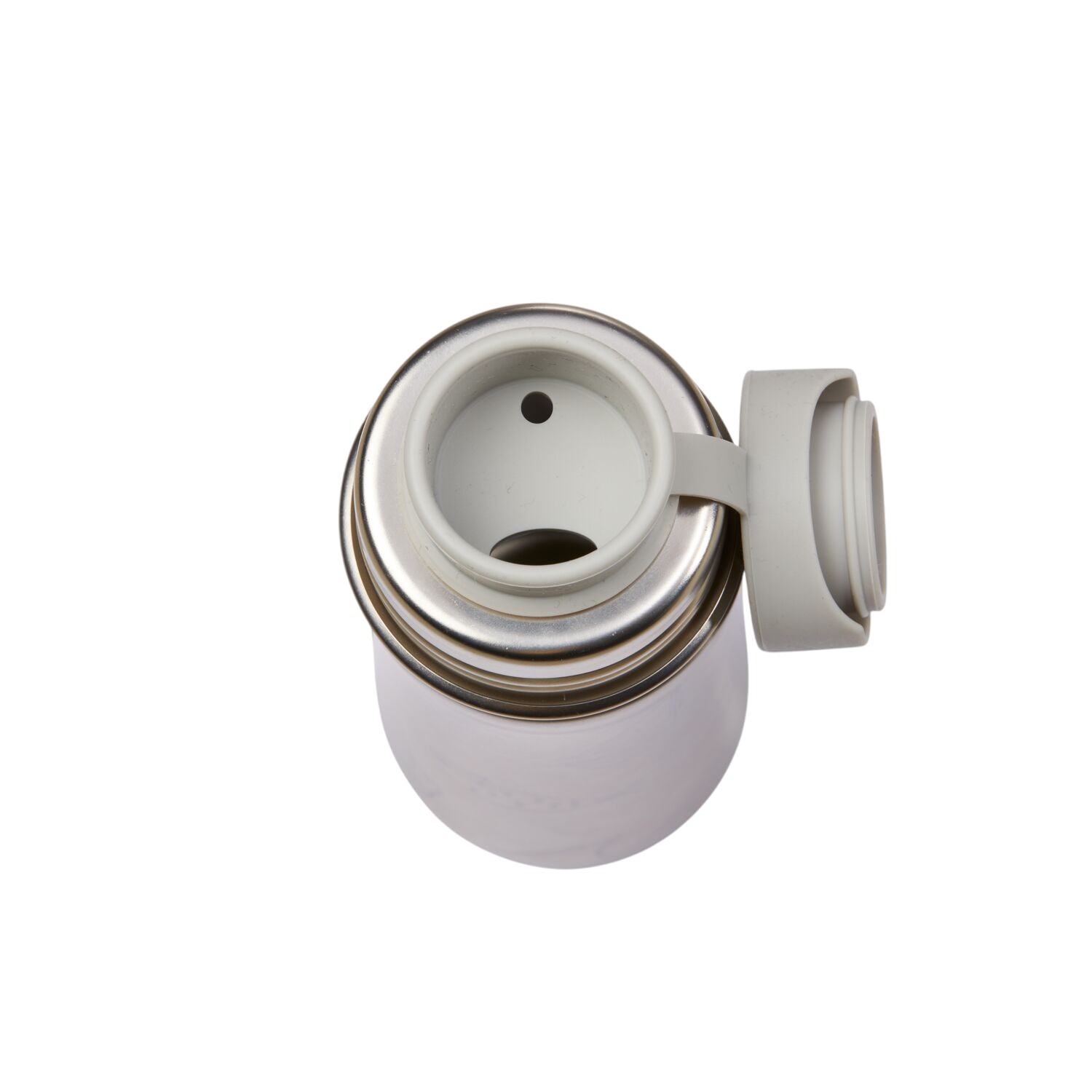 Edelstahl Trinkflasche grau