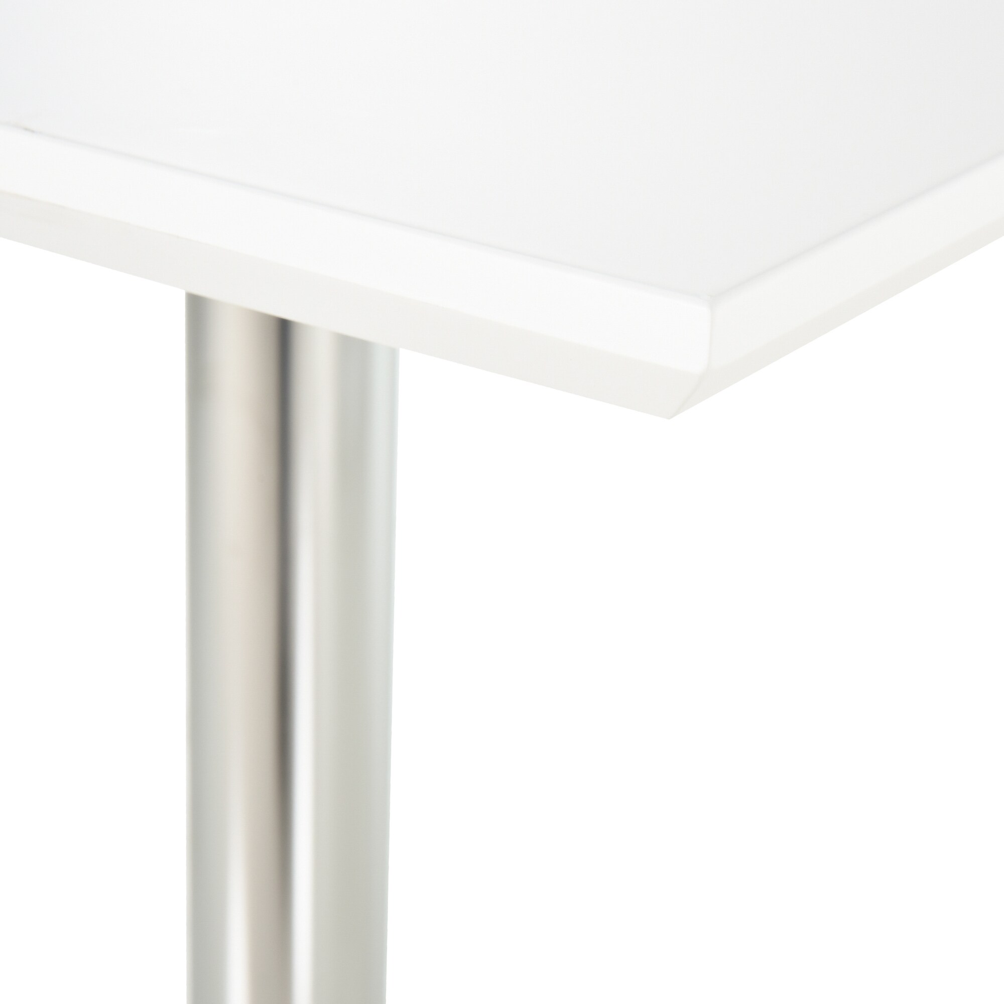 HOMCOM Bistrotisch höhenverstellbar weiß 60 x 60 x 71-92 cm (BxTxH)