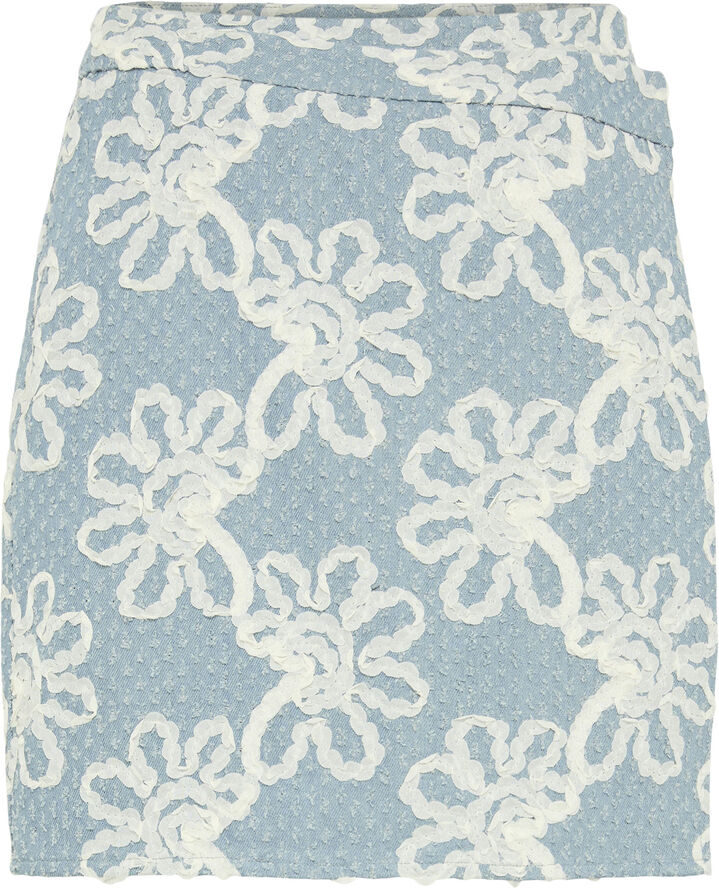 Pieces PCLIBBEY MW MINI DENIM SKIRT D2D Blå