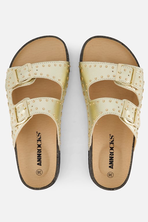 Ann Rocks Sandalen goud Pu