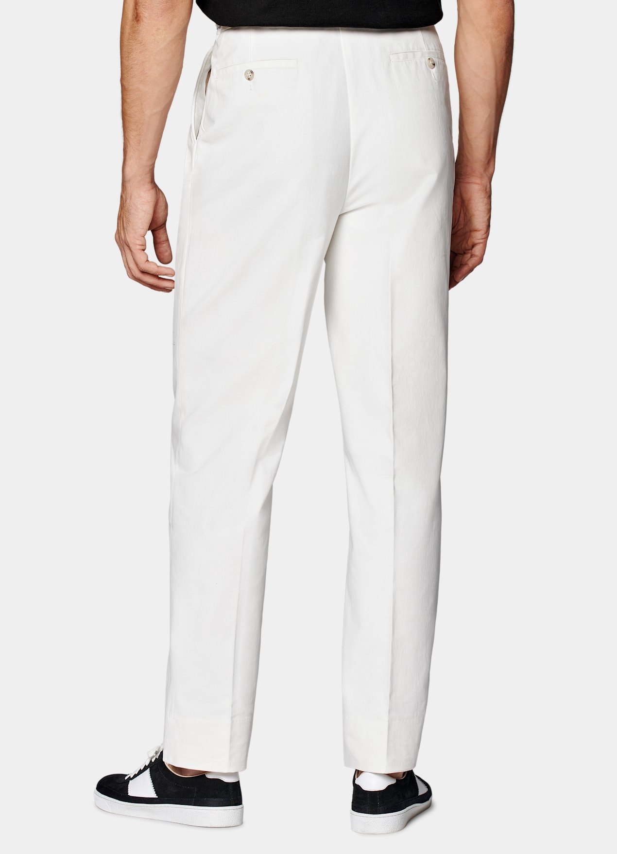 Pantalon Wide Leg Tapered blanc cassé