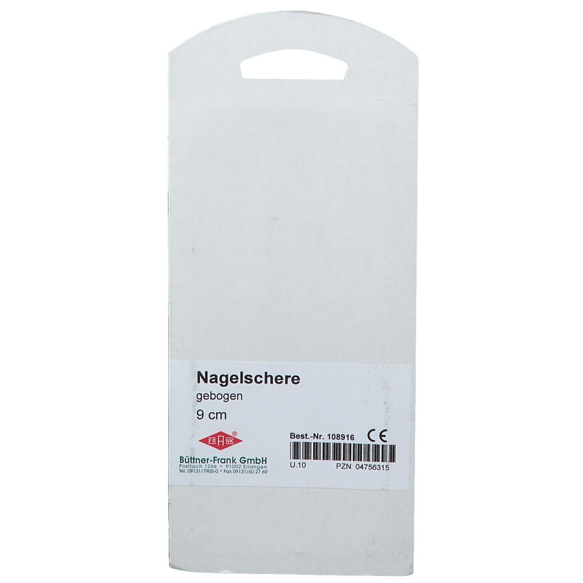 Nagelschere gebogen 9 cm