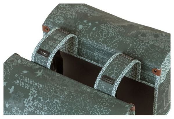 BASIL Sacoche À Vélo Double Bohème Carry All 35 Litres 37 X 15 X 37 Cm - Vert