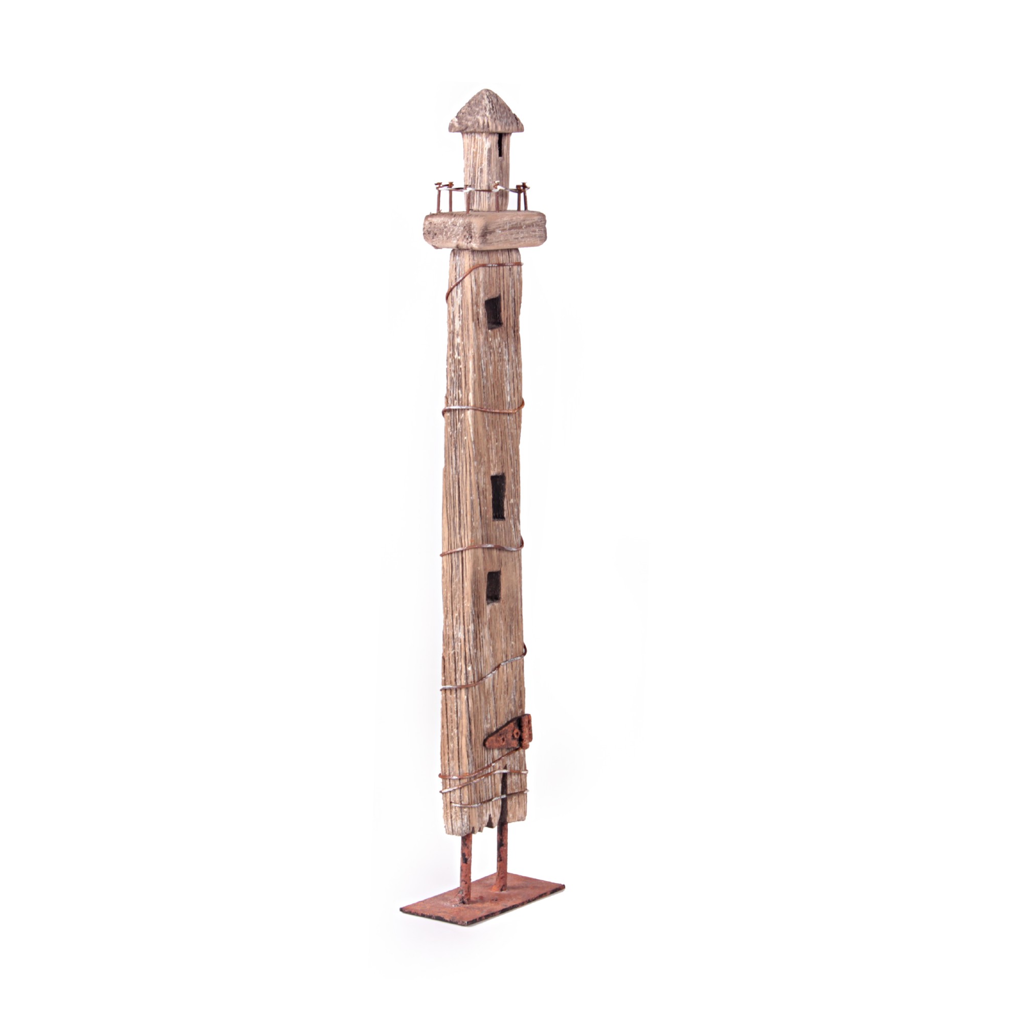 Leuchtturm, mit Standfuß, L 3 cm, B 8 cm, H 40 cm von fischer's lagerhaus