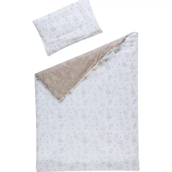 4-teilig Bett-Set Origami Beige
