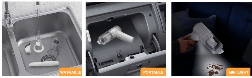 HOMTEC - Oplaadbare draagbare stofzuiger