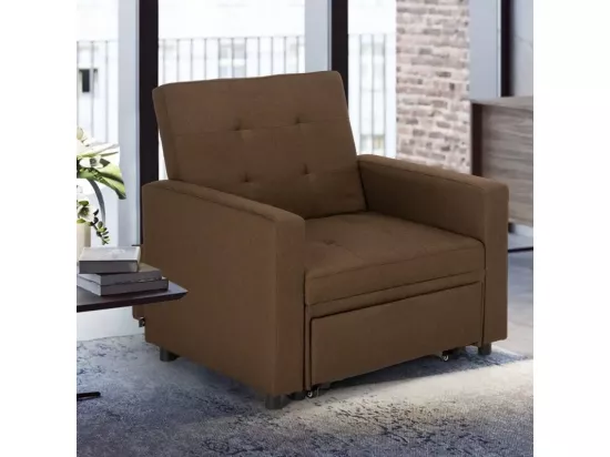 Fauteuil-lit peu encombrant avec accoudoirs au design moderne Zeta