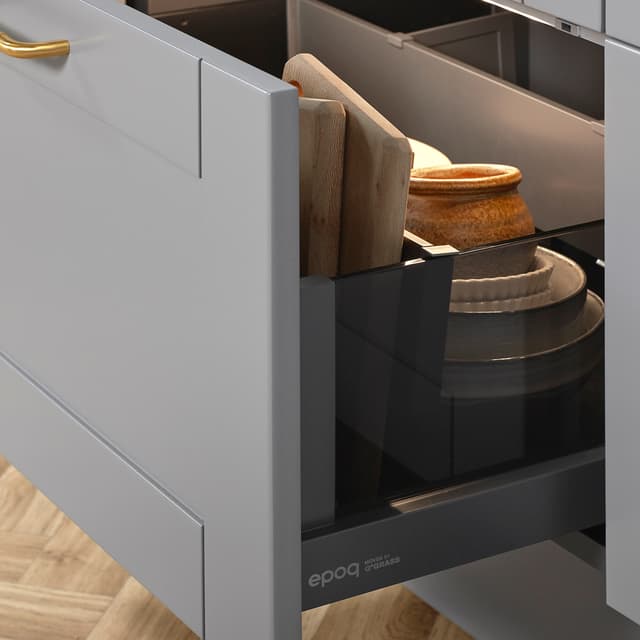 Epoq NPS Crystal Plus skuffeglaselement 40 Dark Clear