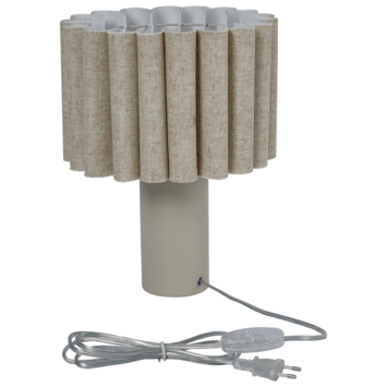 KARWEI tafellamp Saar beige Ø25 x 32cm