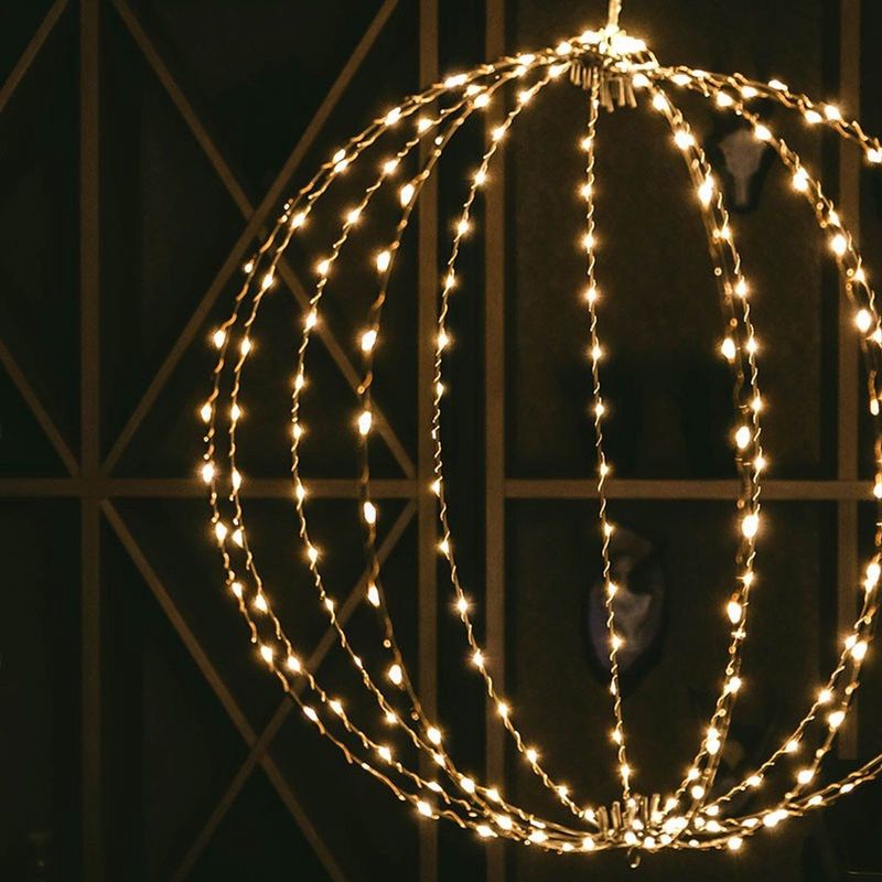 Anna's Collection - Kersthanger Bal - Zwart - Met Verlichting - D 50,5 cm