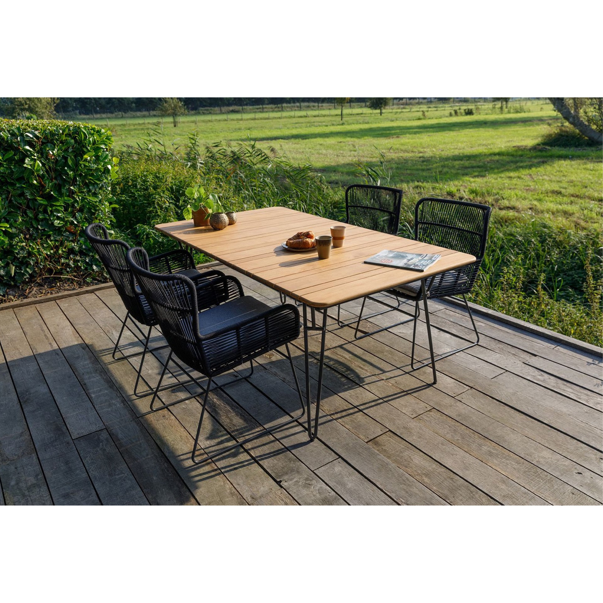 Gartentisch SLIMM 180 x 100 cm Teak naturfarbig