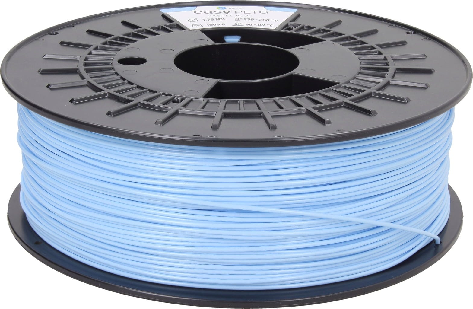 3DJAKE  easyPETG Pastellblau, 1,75 mm / 1000 g    PETG Filament für robuste & präzise Drucke in Pastellblau
