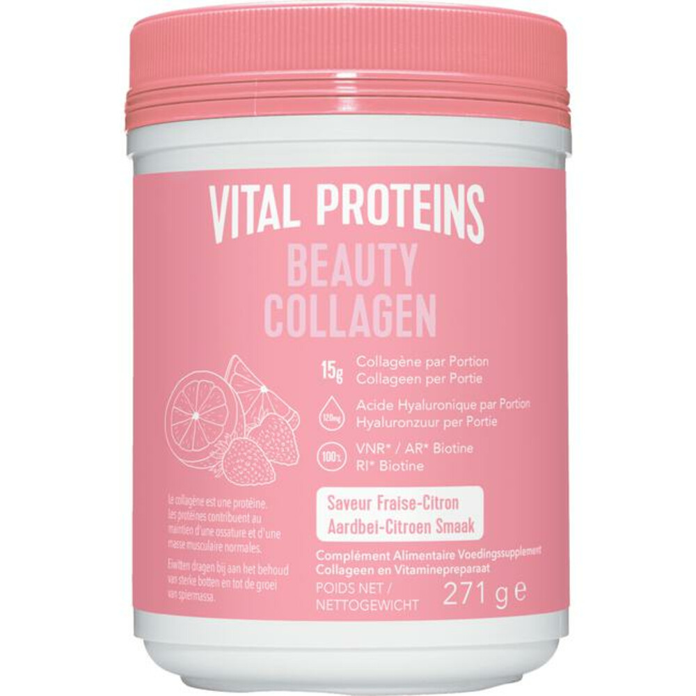Vital Proteins Beauty Collageen Aardbei en Citroen271 gr