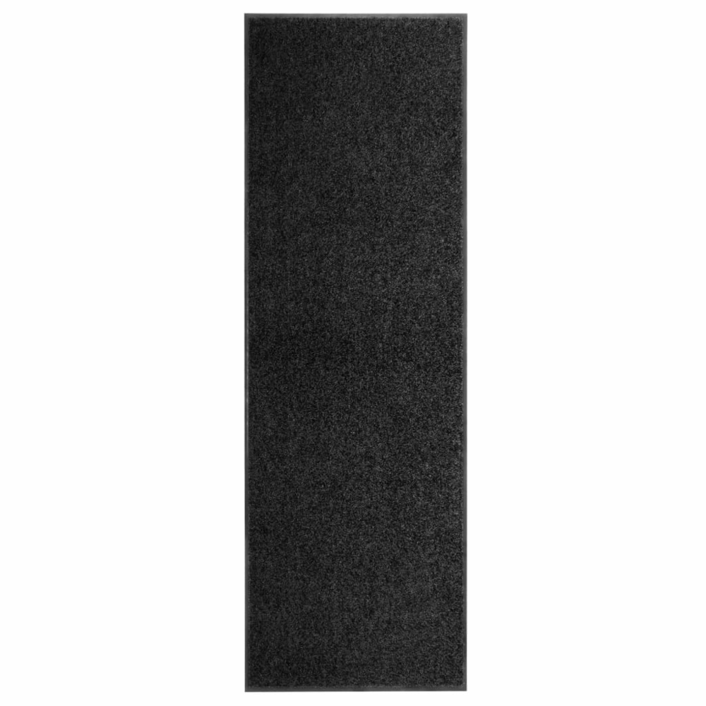 Paillasson lavable noir 60x180 cm