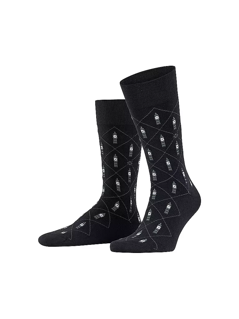BURLINGTON Herren Socken 3-er Pkg. BRITISH BOX 40-46 sortiment schwarz