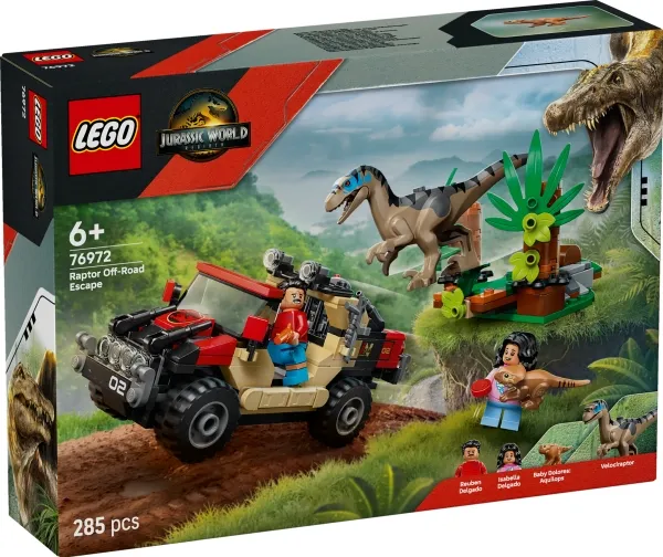 LEGO Jurassic World 76972 Offroad-flugt fra raptor