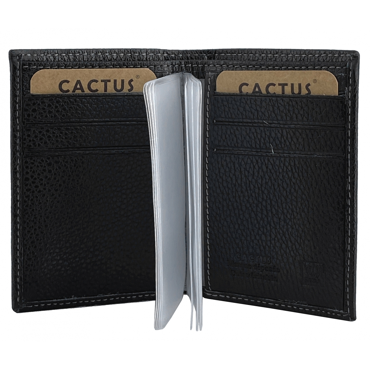Cactus Porte Cartes cuir de vachette anti-RFID Cactus
