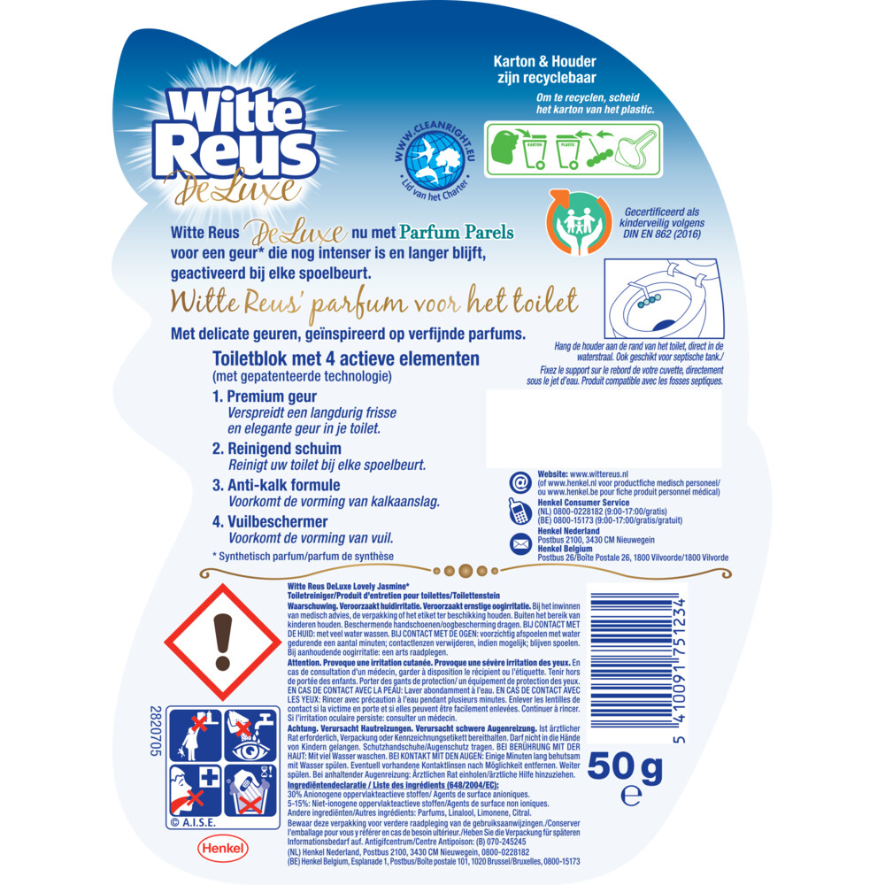 Witte Reus Toiletblok DeLuxe Lovely Jasmine