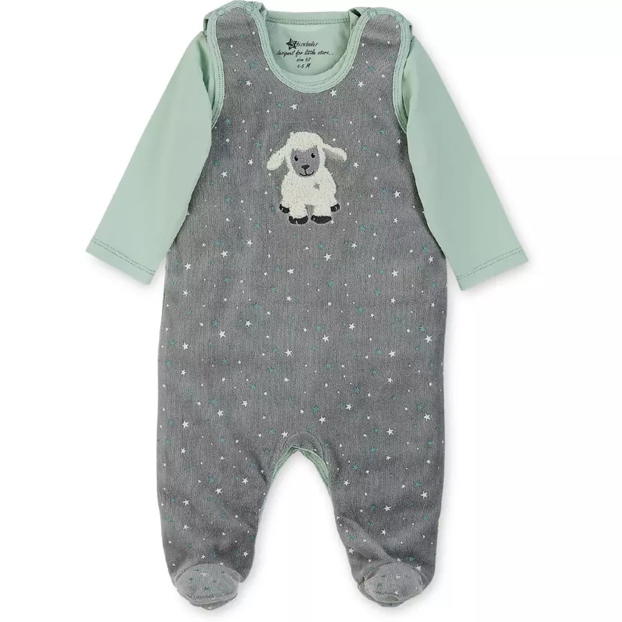 Sterntaler Strampler-Set Nicki Stanley grau