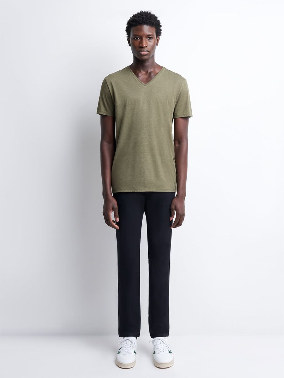 Tee-shirt col v uni