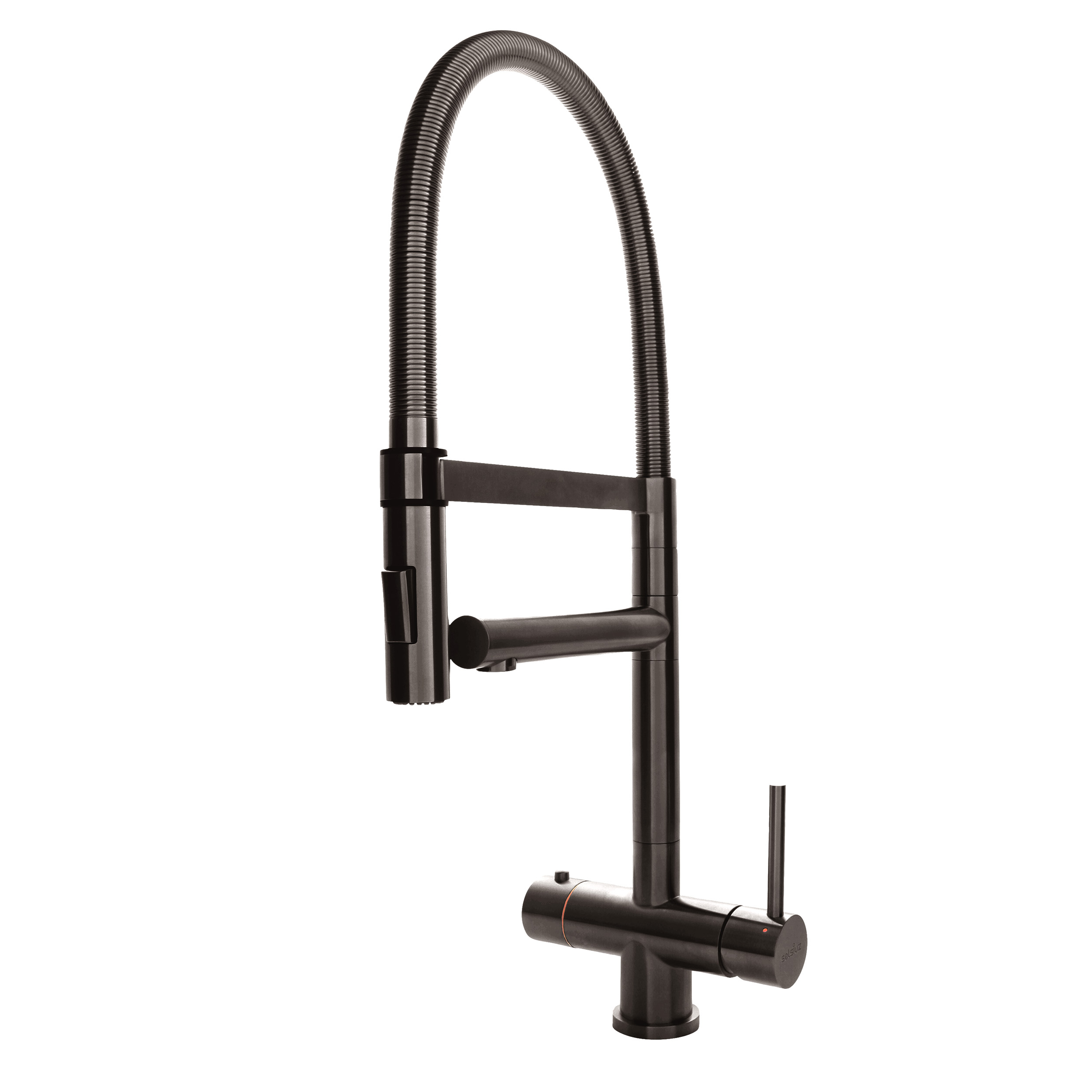Selsiuz Inox XL kokend water kraan met titanium combi extra boiler gunmetal