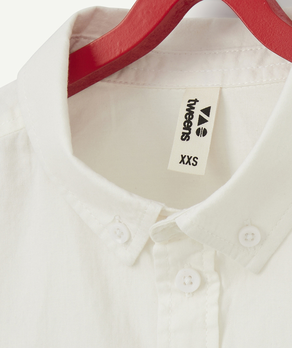 CHEMISE BLANCHE EN COTON GARÇON