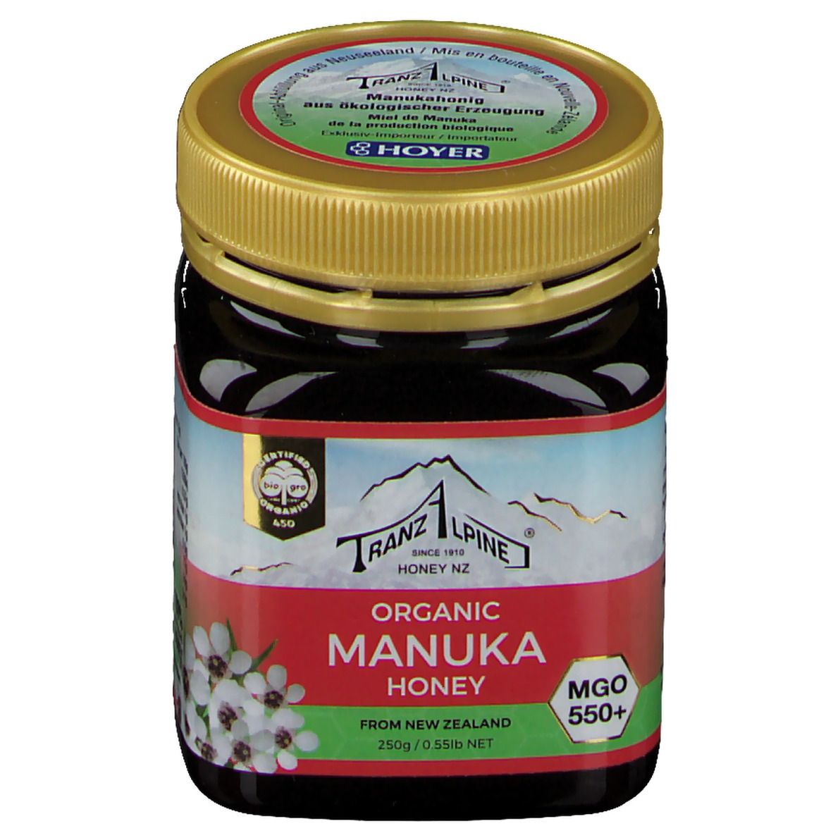 TranzAlpine Bio- Manukahonig MGO 550+