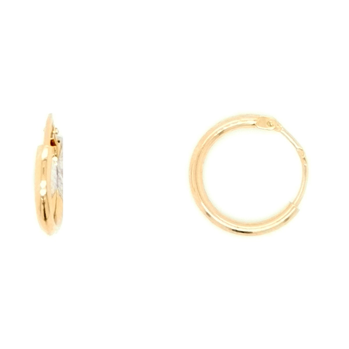 Créoles Brillaxis 12mm fil rond 1.5mm or 18 carats