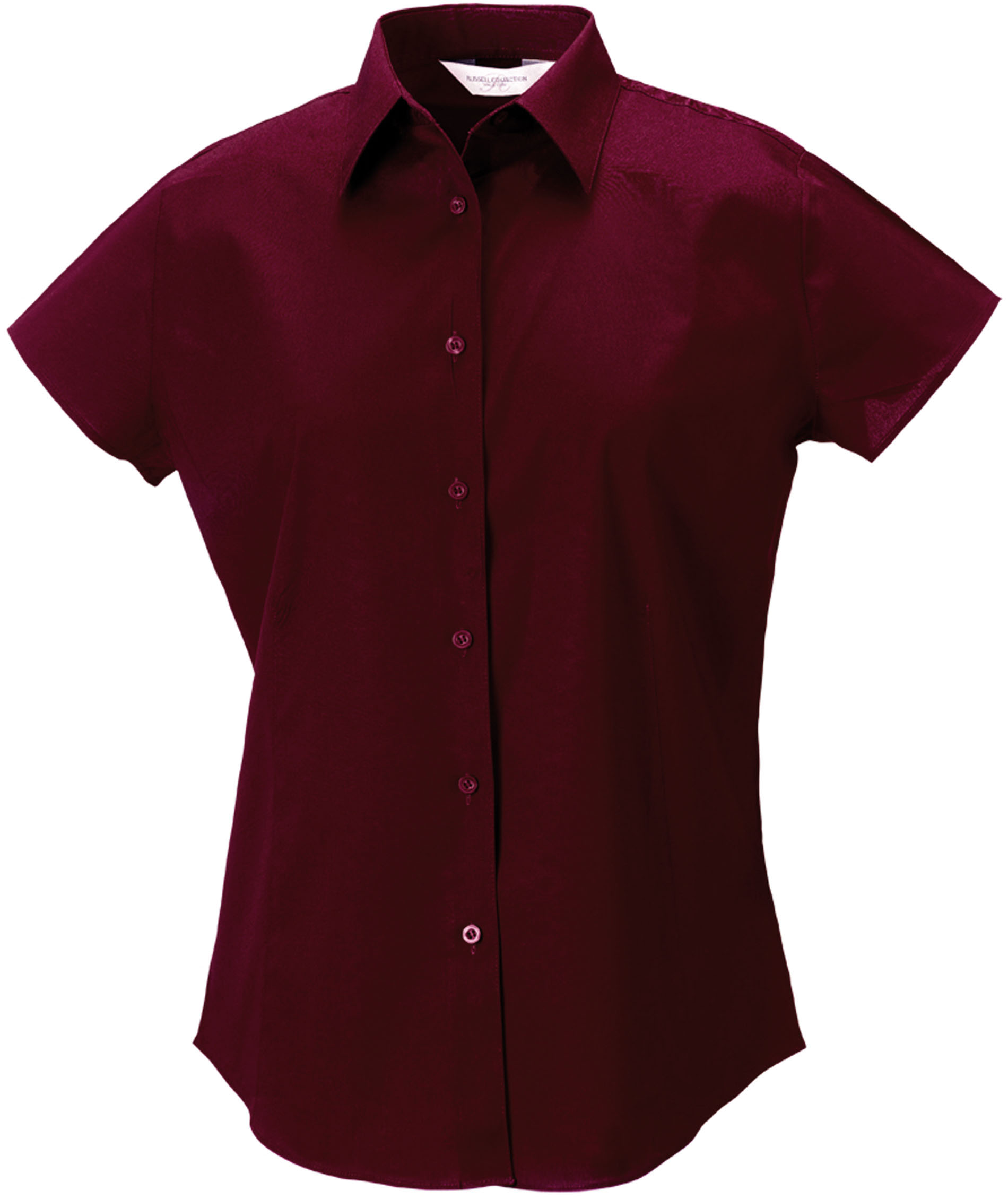 Russell Collection RU947F - Chemise Femme Ajustée, Manches Courtes
