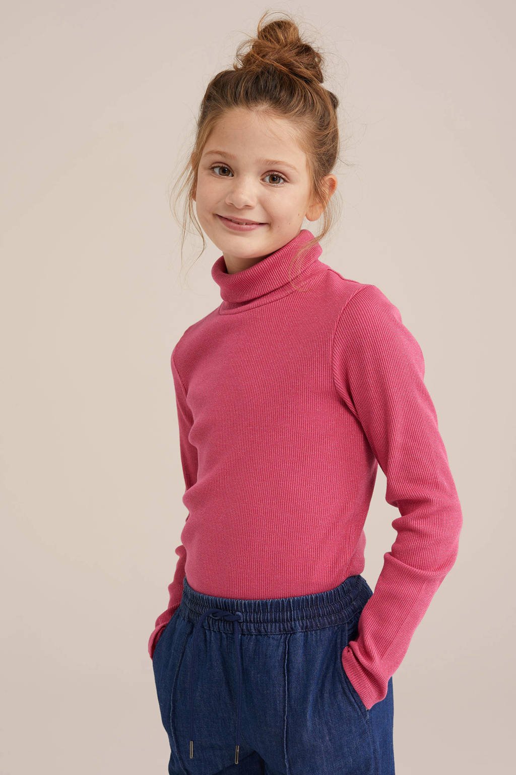WE Fashion longsleeve fuchsia