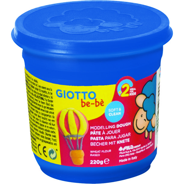 Pate a jouer be be giotto ingredients natruels matiere  vegetale 220g schoolpack 18   pots 8 coloris assortis