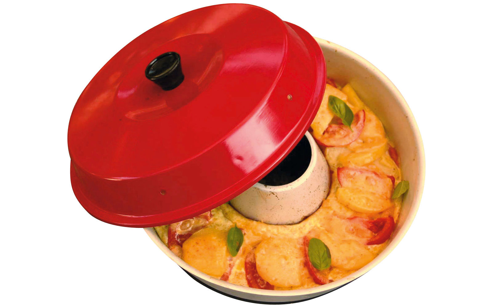 Omnia Campingbackofen Set 3-teilig inkl. Silikonbackform & Aufbackgitter