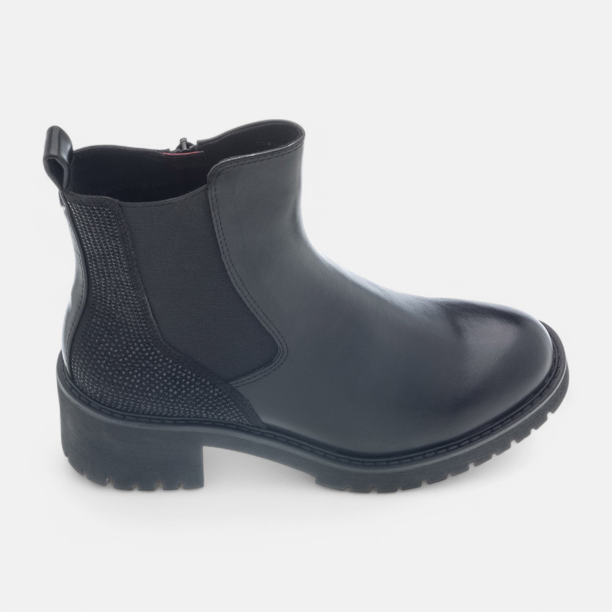 Boots chelsea à talon Femme noir
